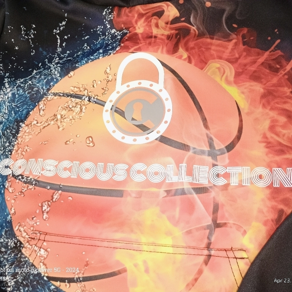 Boys Sports Hoodie Basketball Hoodie Conscious Collection. Designer Hoodie - Picture 4 of 5